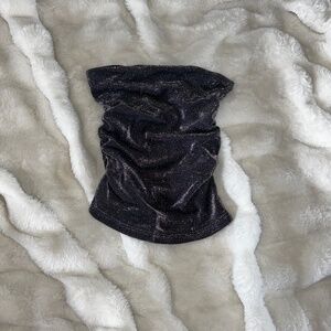 black glittery tube top